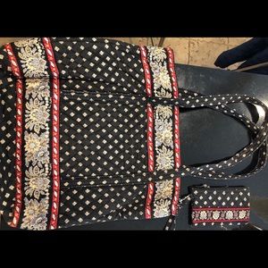 Large Vera Bradly bag and wristlet